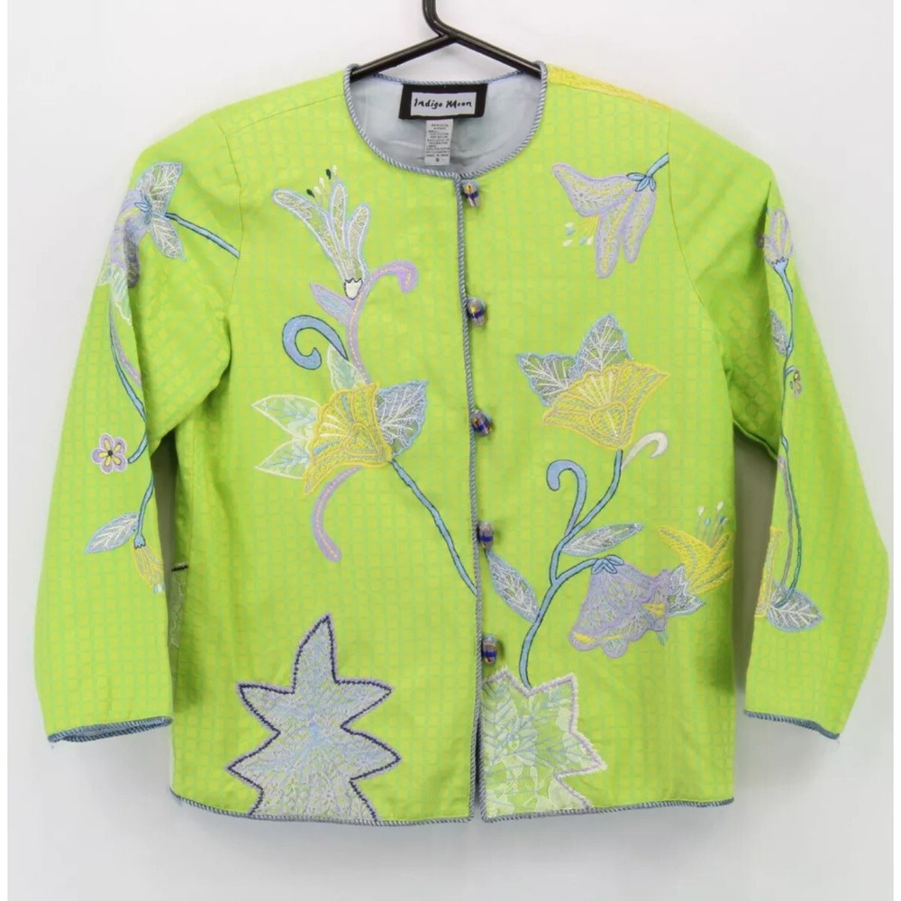 Indigo Moon Size Small Jacket Toggle Front Lined … - image 1